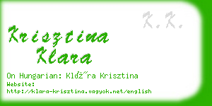 krisztina klara business card